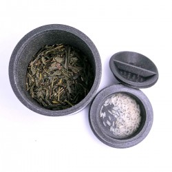 Boîte à thé PLA noir métallisé